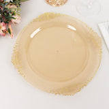 Elegant Transparent Gold Plastic Party Plates